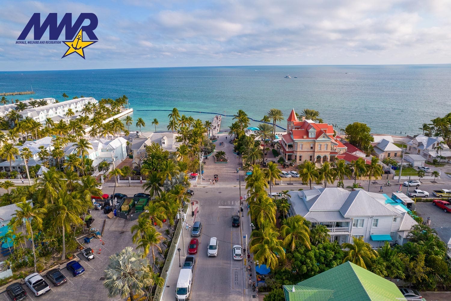Featured image for Key West MWR Tickets, showing an aerial view of Key West