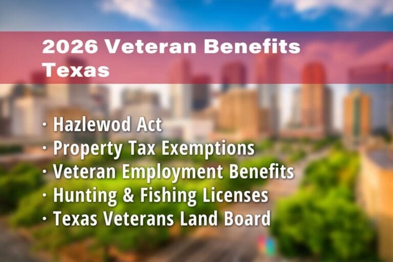 Featured image for Texas Veteran benefits: Hazlewood Act, Disabled Veteran Property Tax Exemption, Veteran Employment Benefits, Texas Hunting License & Fishing License and Texas Veterans Land Board